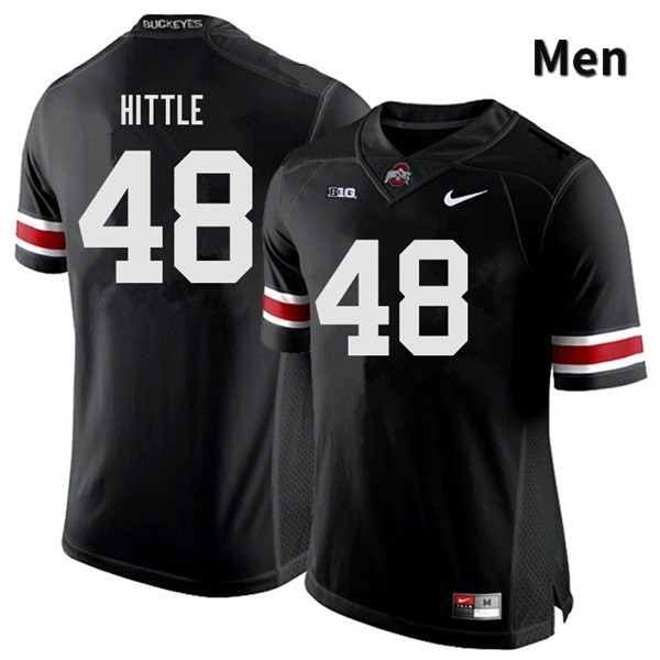 Ohio State Buckeyes Logan Hittle Men's #48 Black Authentic Stitched College Football Jersey